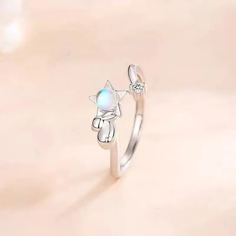 Laurel Star Rabbit Couple Ring