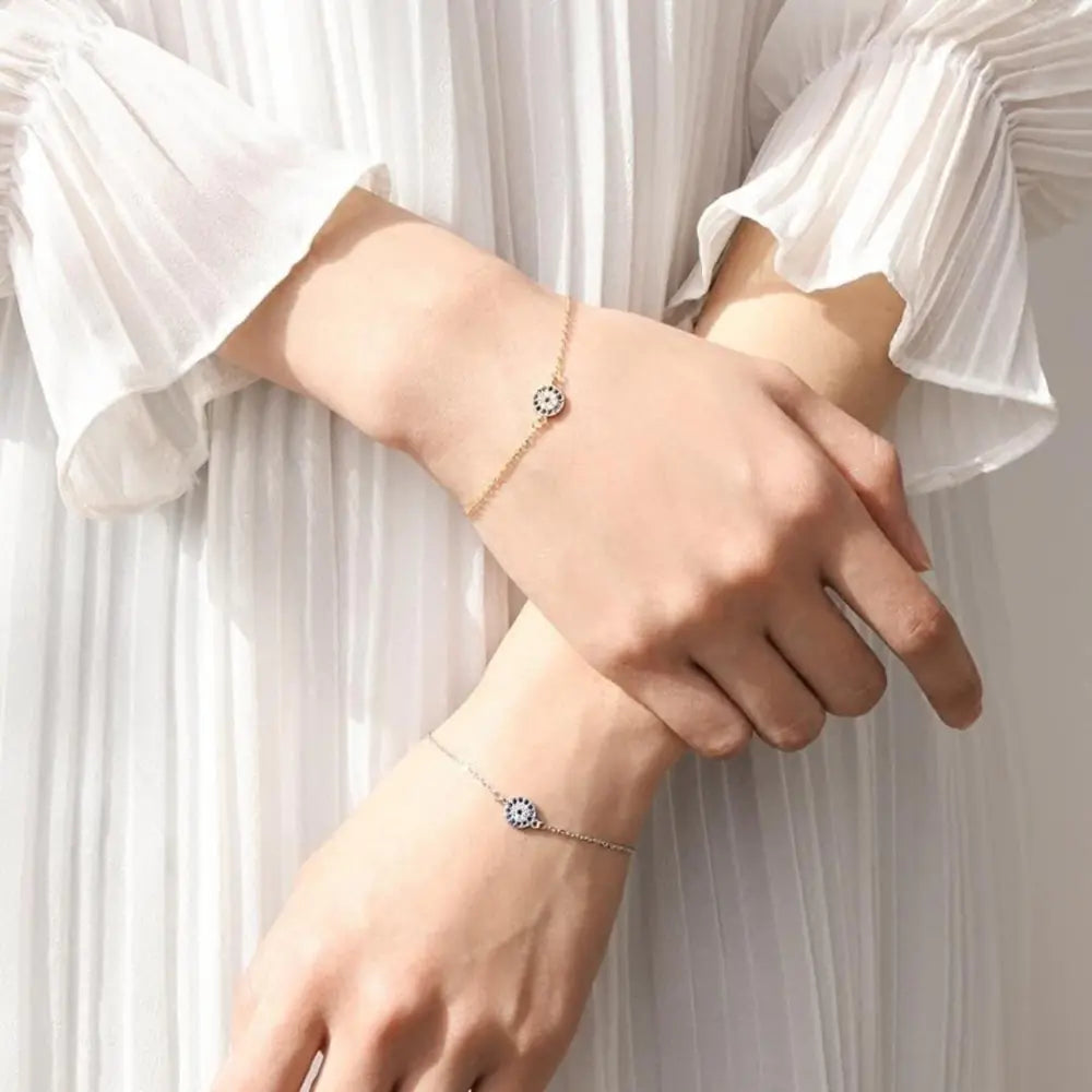 925 Silver Evil Eye Vintage Bracelet with Turkish Design
