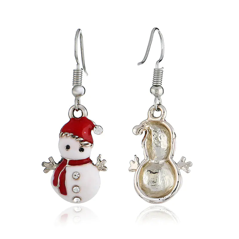 Snowman Earrings - Christmas Jewelry