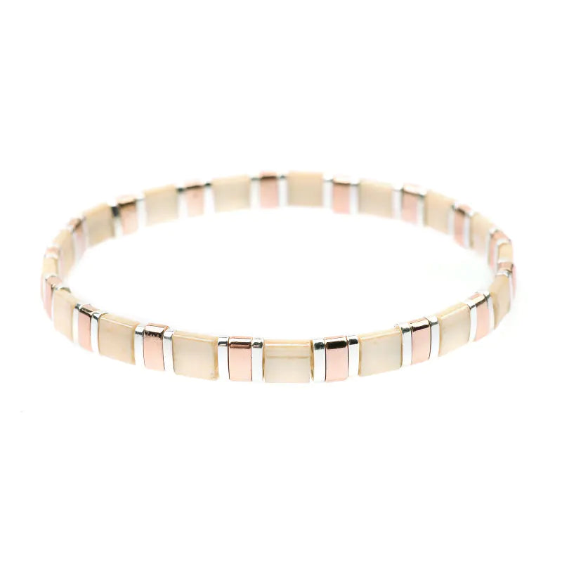 Colorful Square Beaded Bracelet for Women