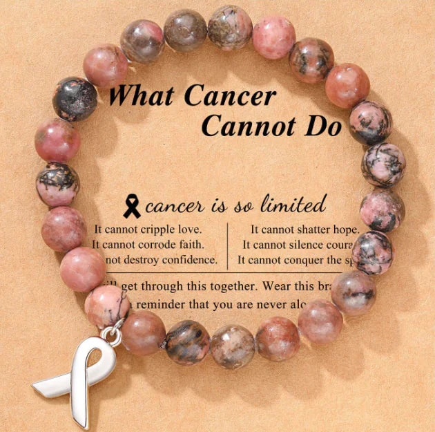 Rhodochrosite Bow Bracelet with Crystal Ribbon Pendant