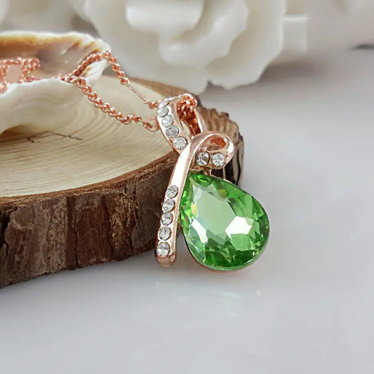 Wholesale Crystal Necklace - Angel Tear Pendant