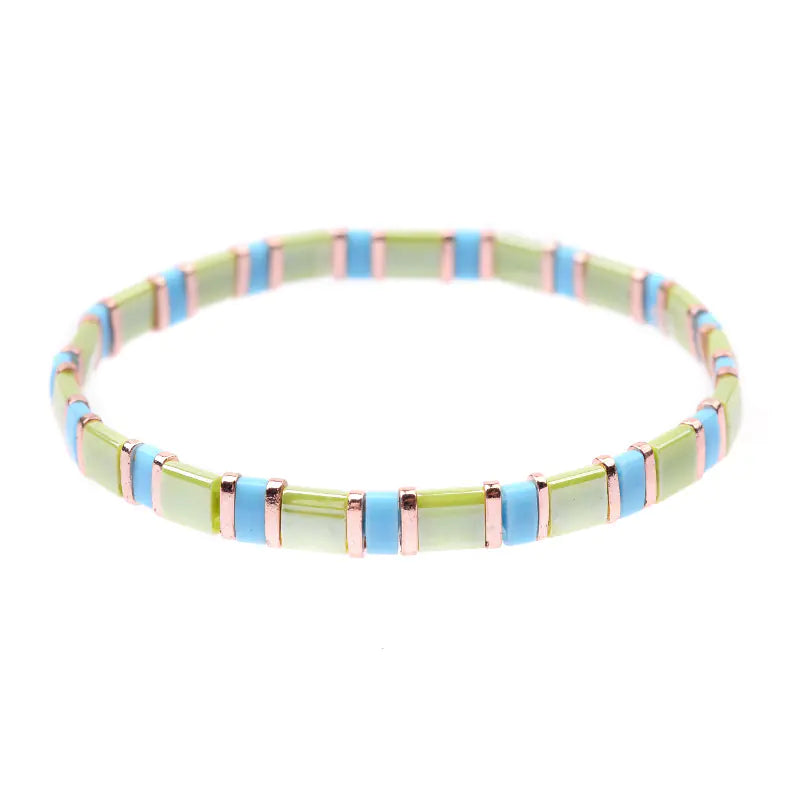 Colorful Square Beaded Bracelet for Women
