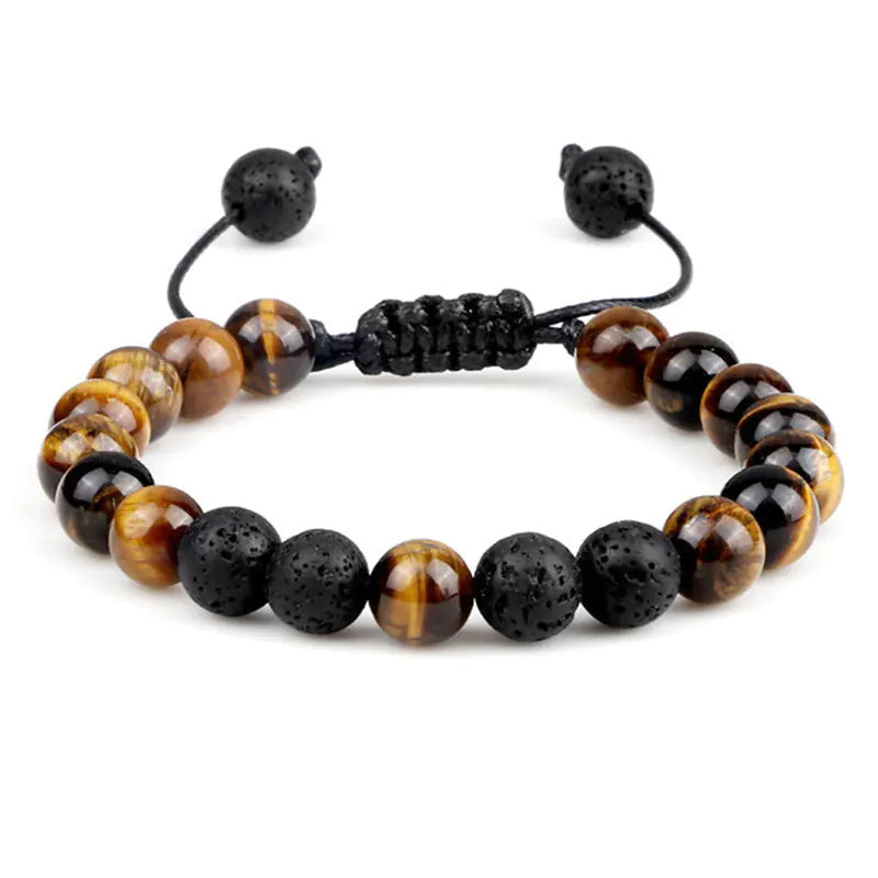 Men's Natural Tiger Eye Stone Bracelet - Trending Style