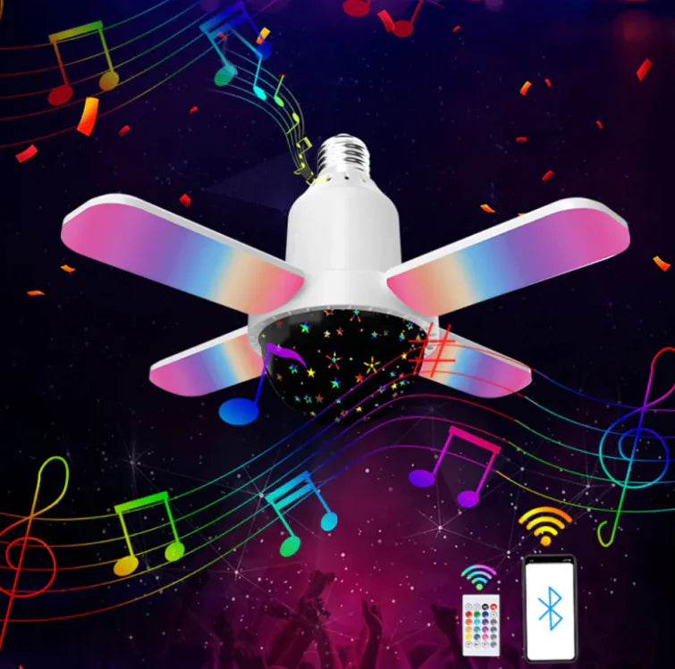 Smart LED Music Fan Projector Lamp