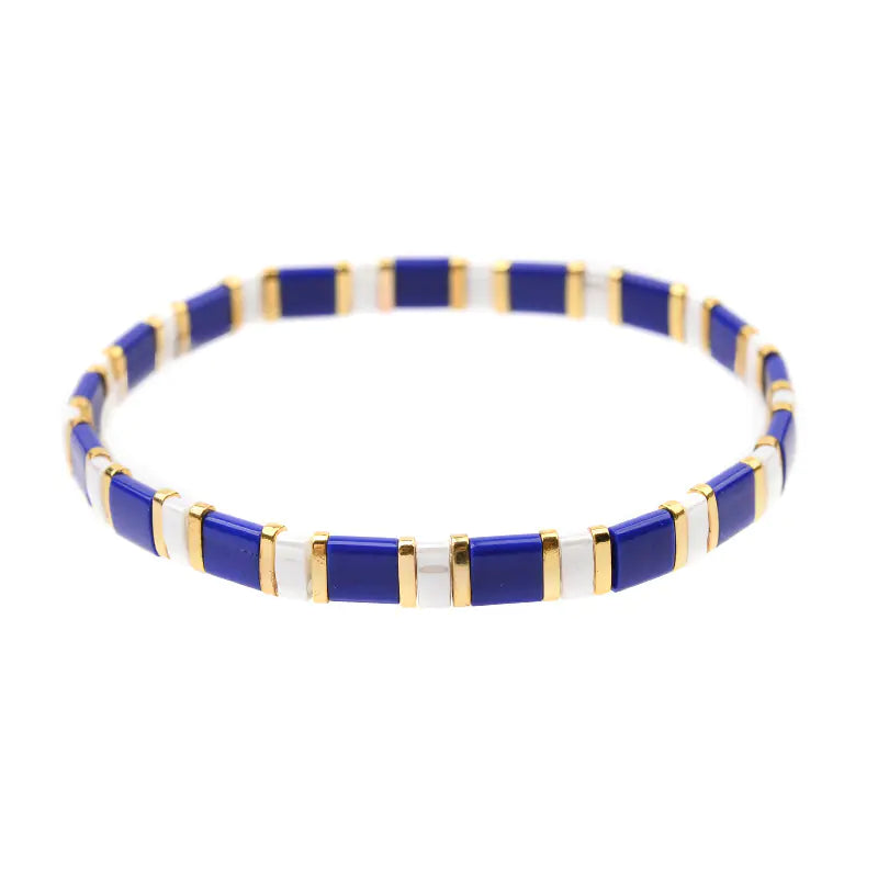 Colorful Square Beaded Bracelet for Women