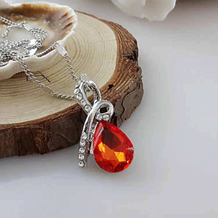Wholesale Crystal Necklace - Angel Tear Pendant