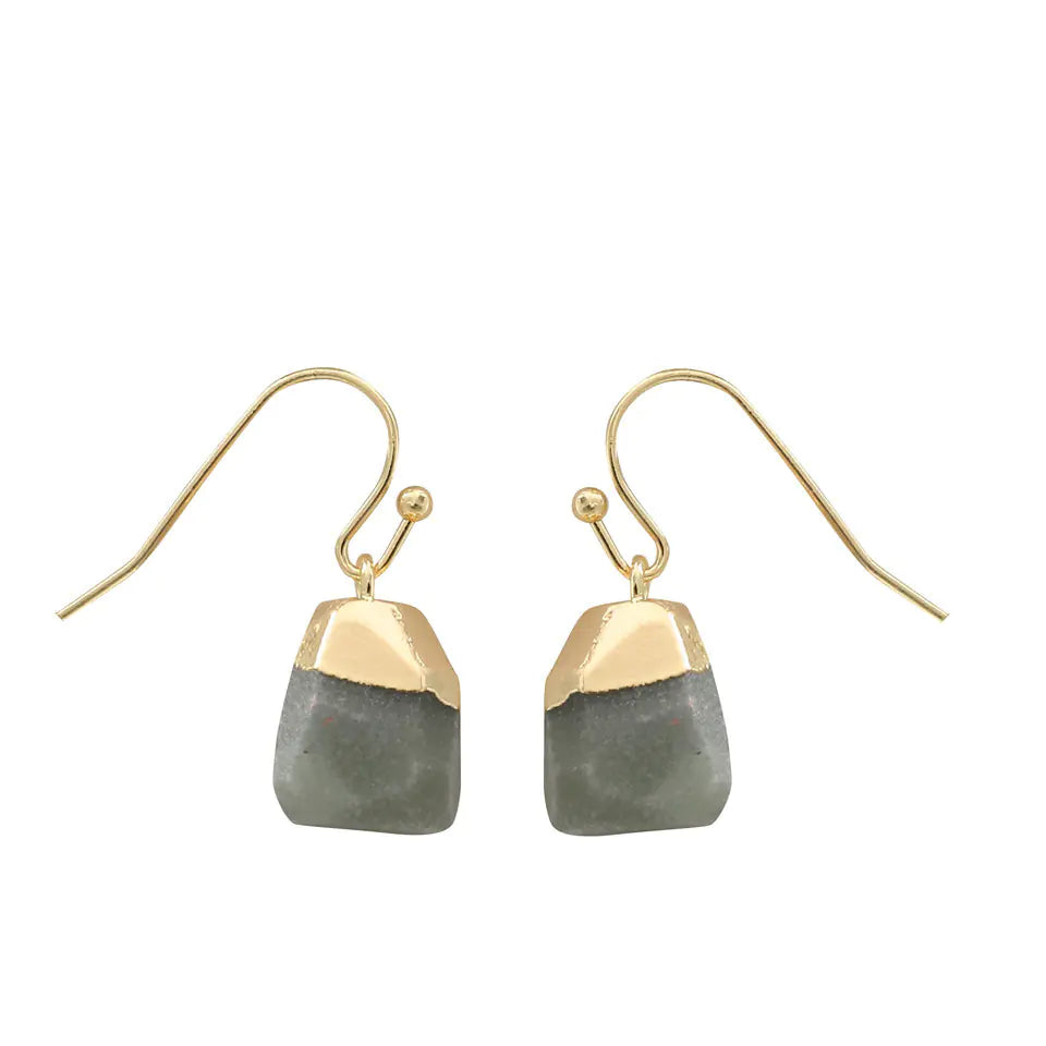 Raw Stone Crystal Earrings - Trendy Accessories